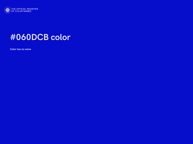 #060DCB color image