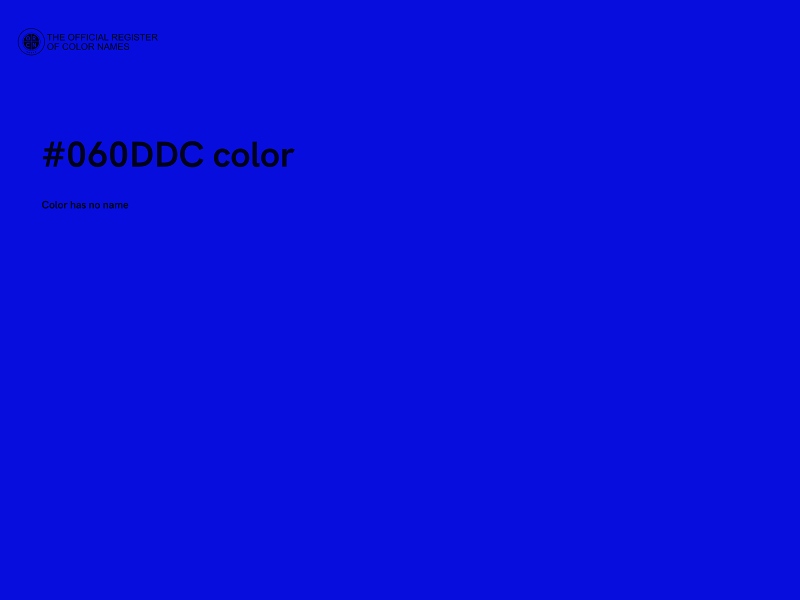 #060DDC color image