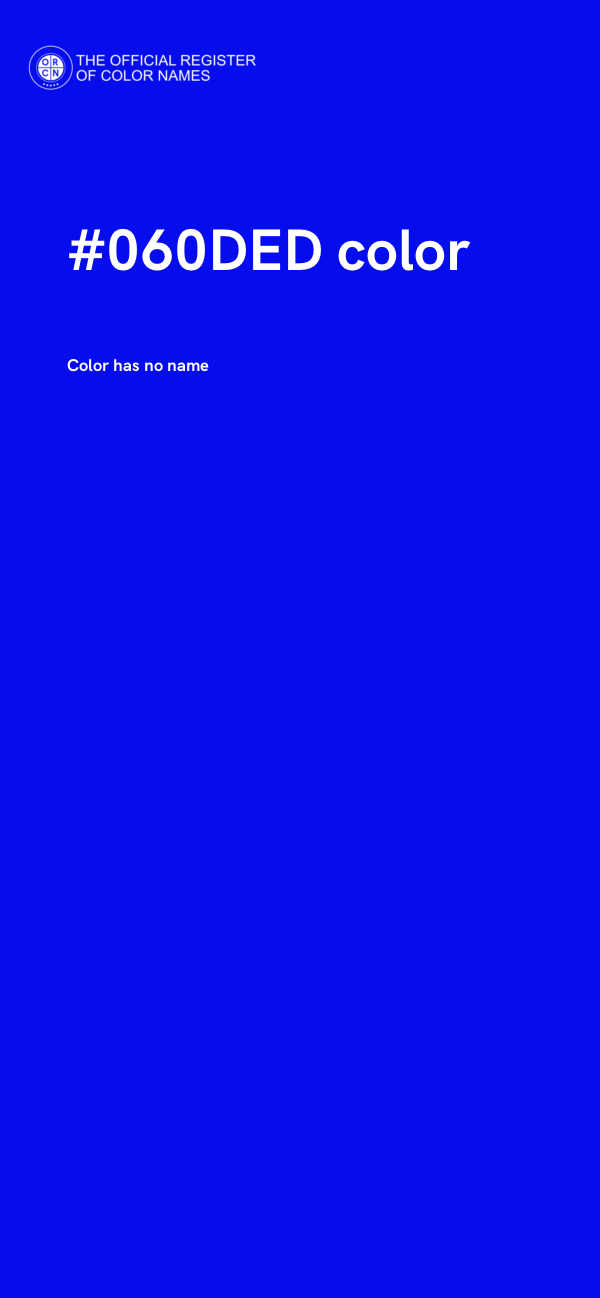 #060DED color image