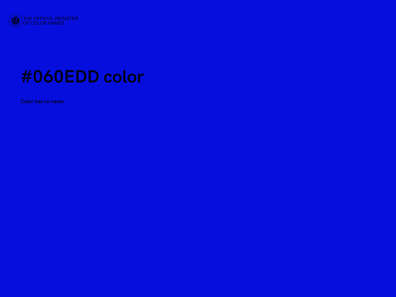 #060EDD color image