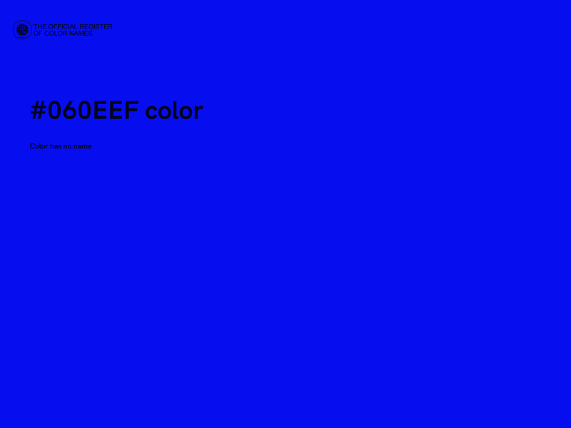 #060EEF color image