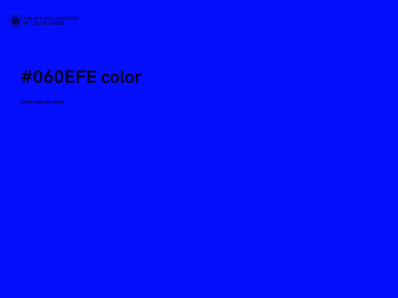 #060EFE color image