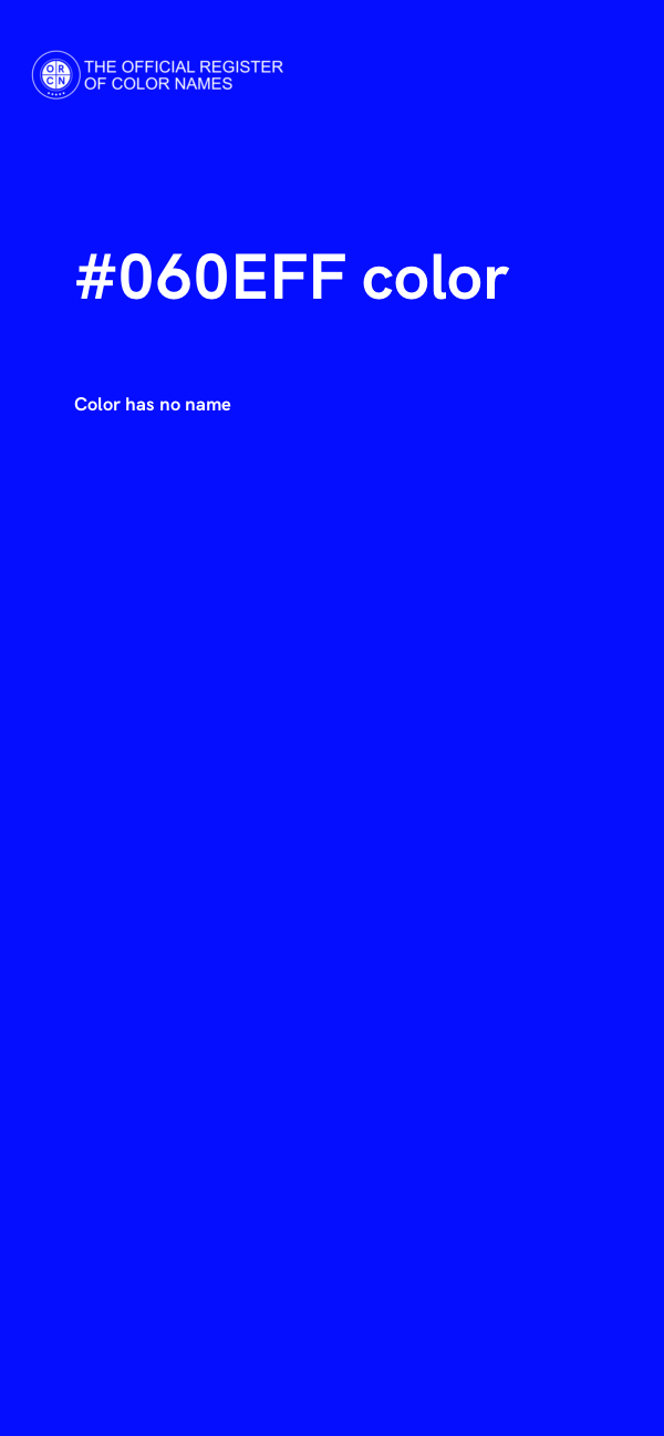 #060EFF color image