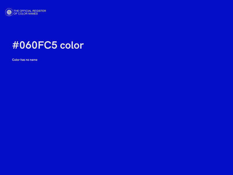 #060FC5 color image