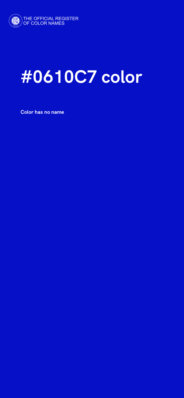 #0610C7 color image