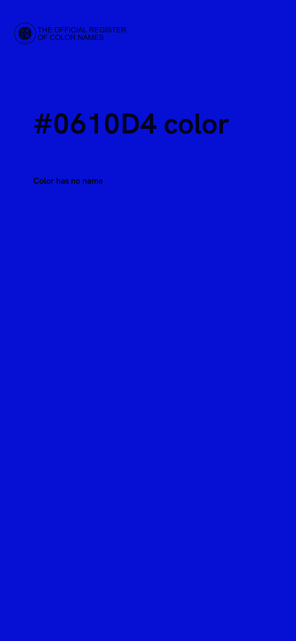 #0610D4 color image