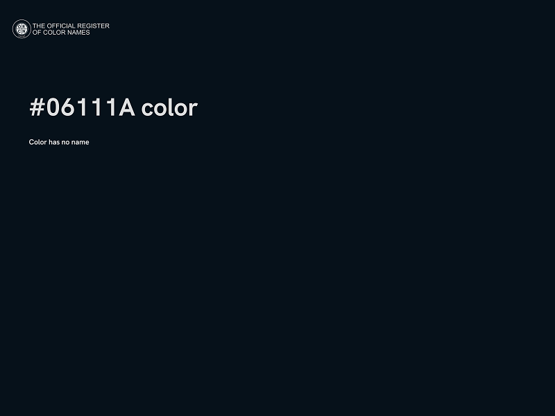 #06111A color image