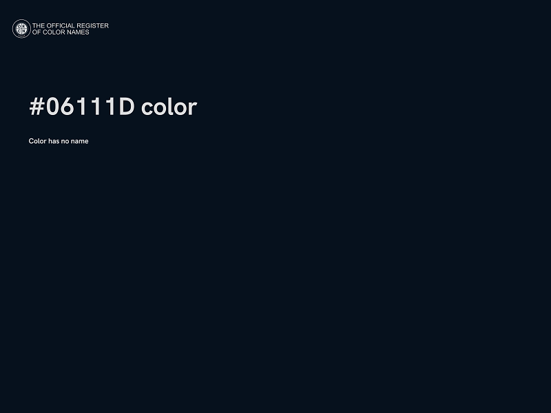 #06111D color image