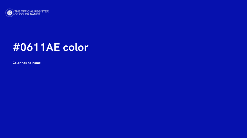 #0611AE color image