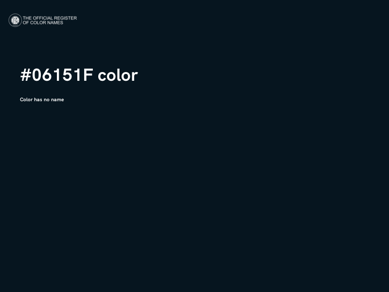 #06151F color image