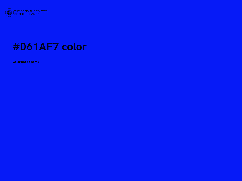 #061AF7 color image