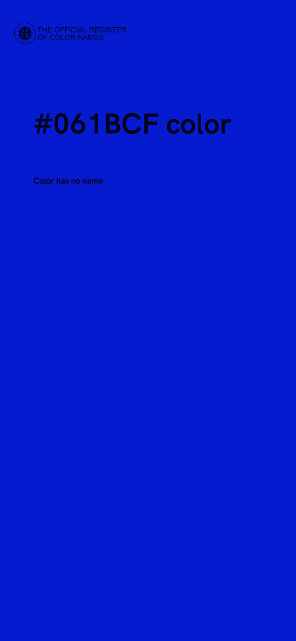 #061BCF color image