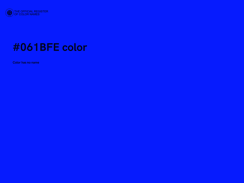 #061BFE color image