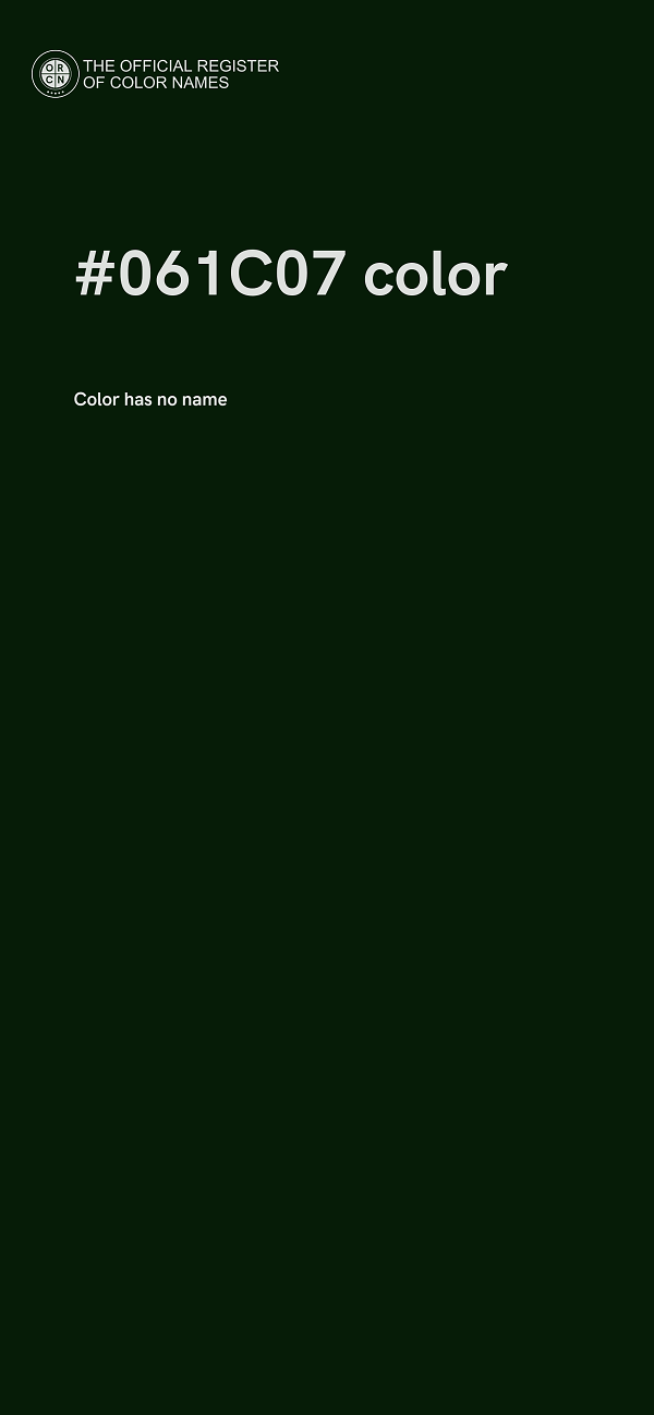 #061C07 color image