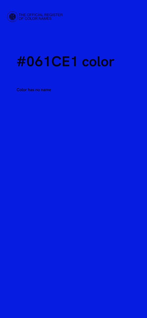 #061CE1 color image