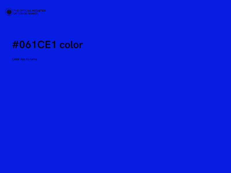 #061CE1 color image