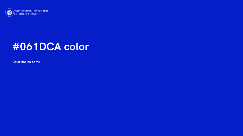 #061DCA color image