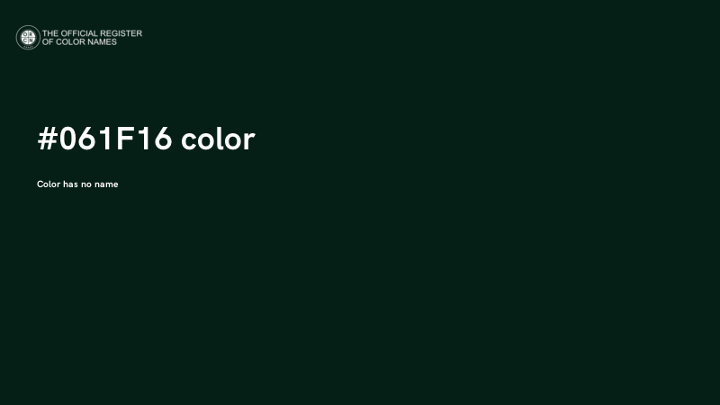 #061F16 color image