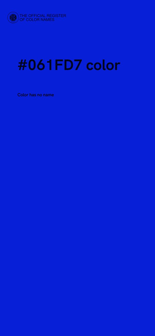 #061FD7 color image