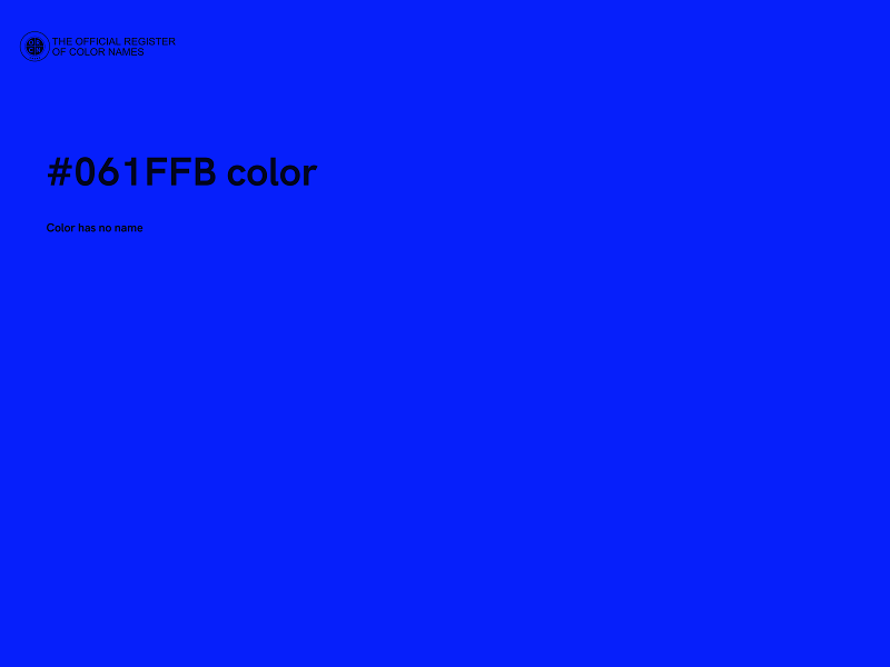 #061FFB color image