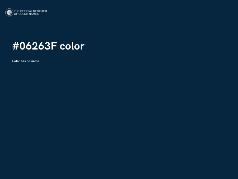 #06263F color image