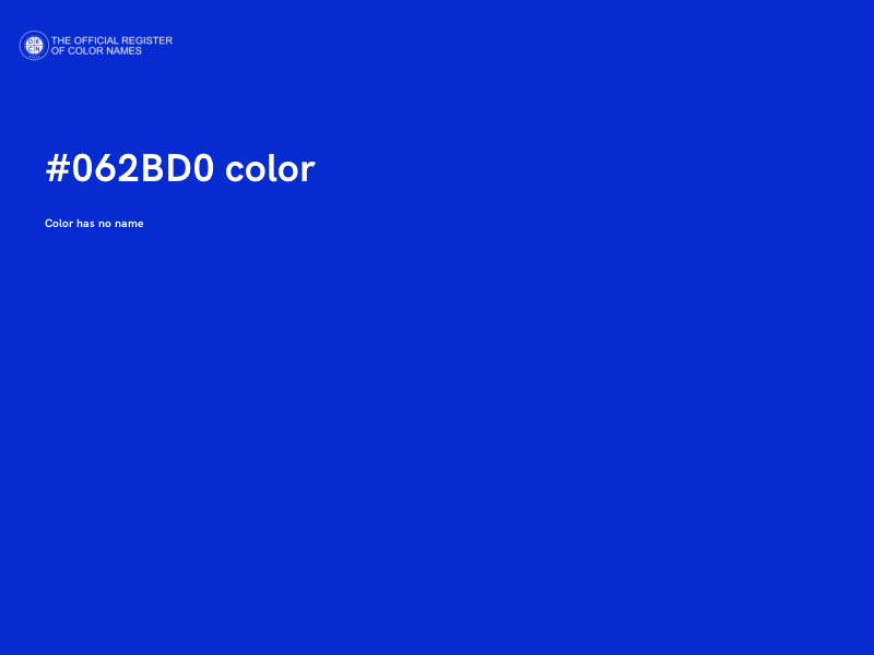 #062BD0 color image