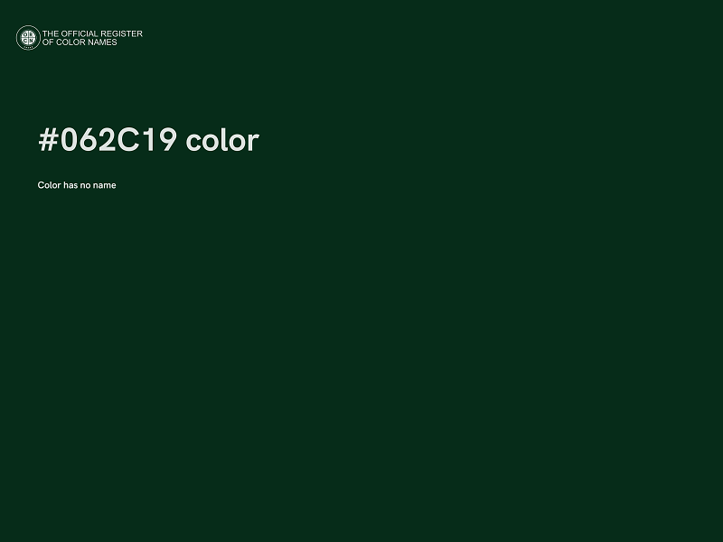 #062C19 color image