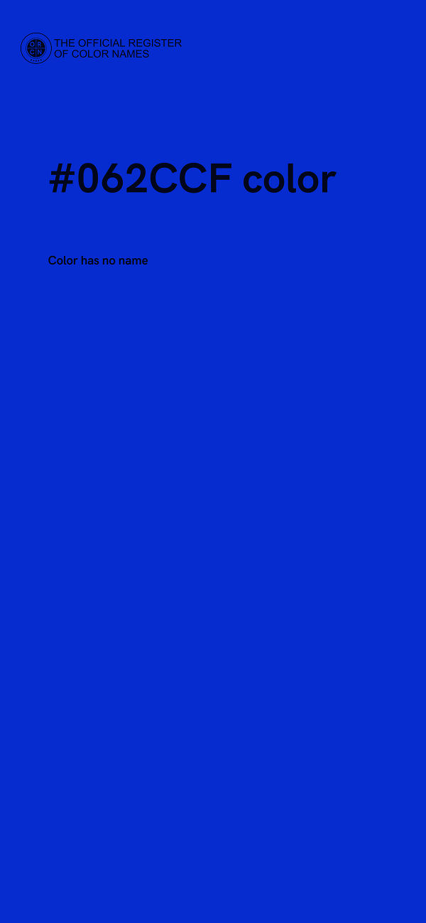 #062CCF color image