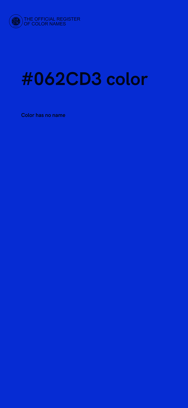 #062CD3 color image