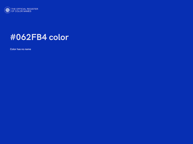 #062FB4 color image