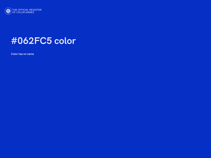 #062FC5 color image