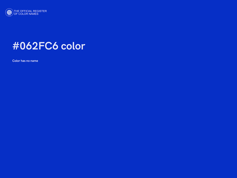 #062FC6 color image