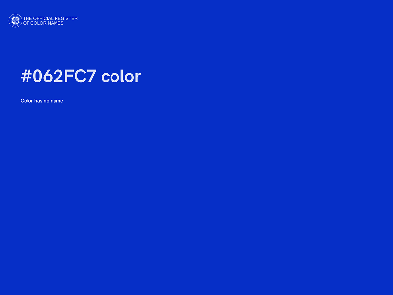 #062FC7 color image
