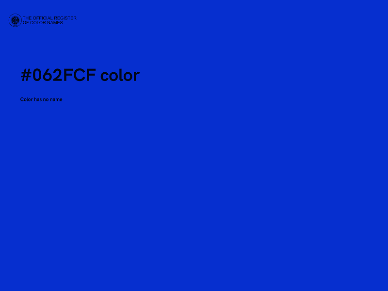 #062FCF color image