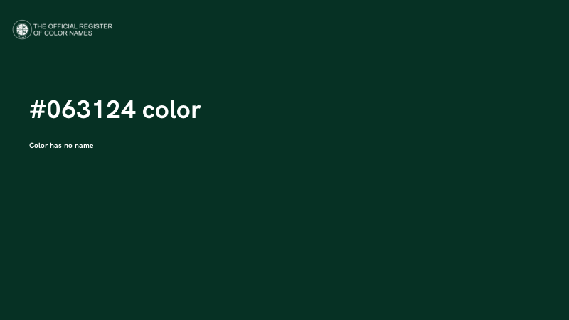 #063124 color image