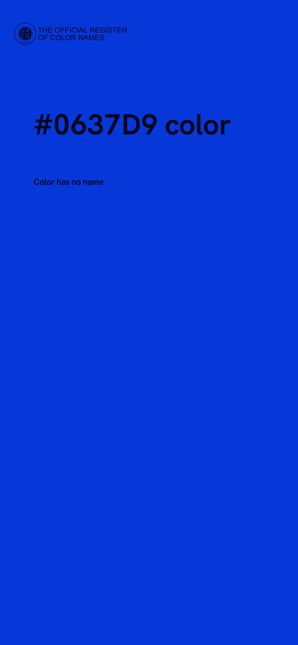 #0637D9 color image