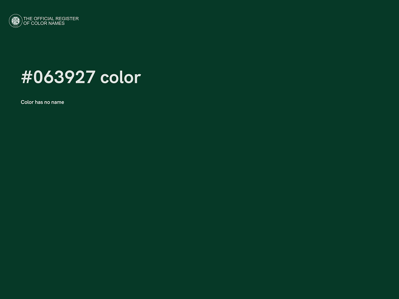 #063927 color image