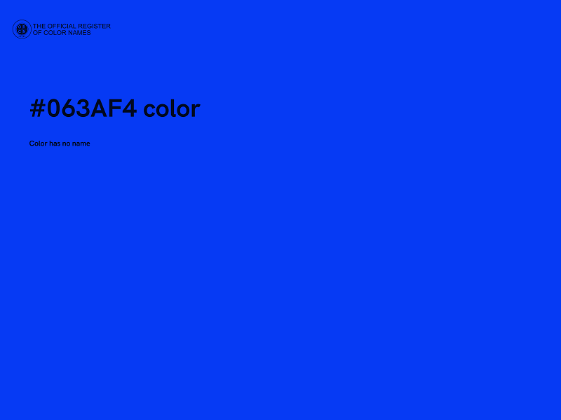 #063AF4 color image