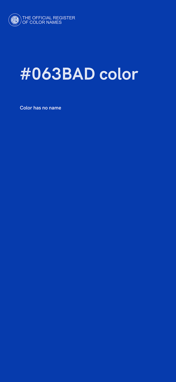 #063BAD color image