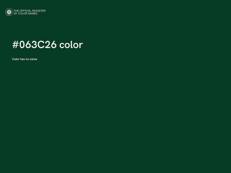 #063C26 color image