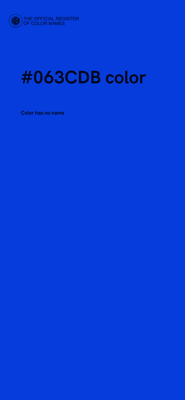 #063CDB color image