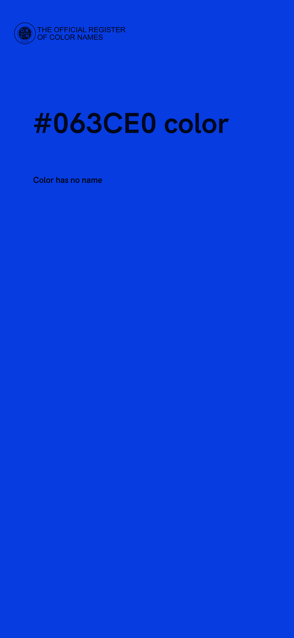 #063CE0 color image