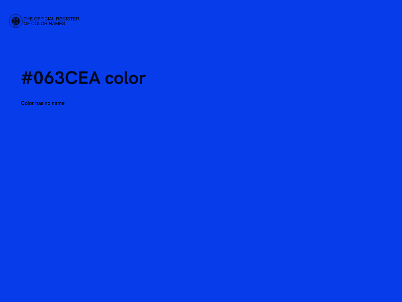 #063CEA color image