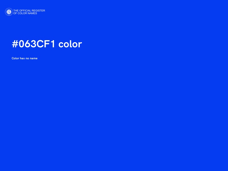 #063CF1 color image