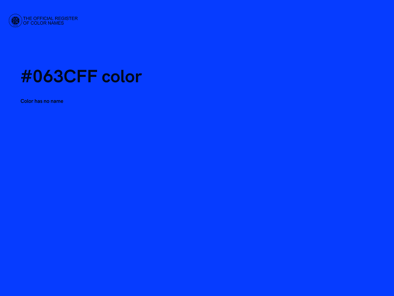 #063CFF color image