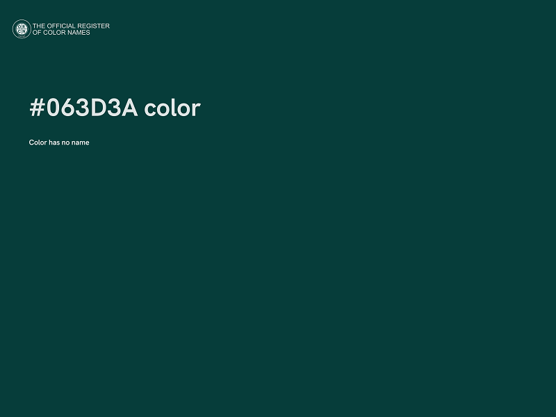 #063D3A color image