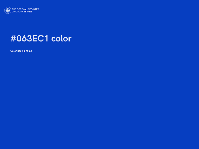 #063EC1 color image
