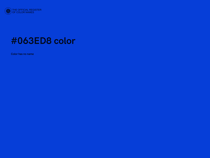 #063ED8 color image