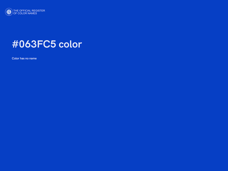 #063FC5 color image