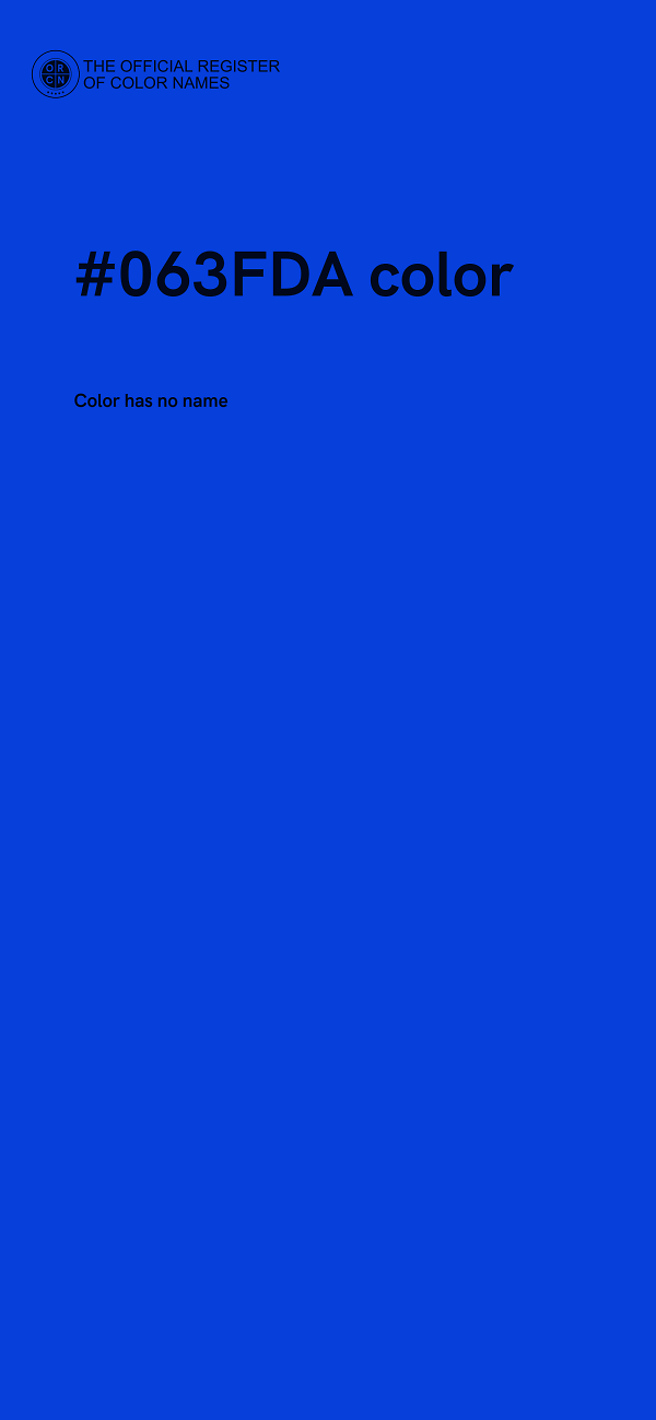 #063FDA color image